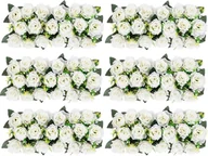 Sztuczne kwiaty - BLOSMON Zestaw Sztucznych Bukietów Róż Białe 6 sztuk 50 x 22 x 13 cm - miniaturka - grafika 1