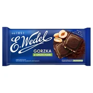 Czekolada - E.Wedel - Czekolada gorzka z kawałkami orzechów laskowych i  arachidowych - miniaturka - grafika 1