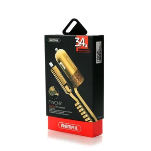 Remax RCC-103 Finchy ładowarka samochodowa USB + kabel lightning micro USB 3.4A SREBRNA - Ładowarki samochodowe - miniaturka - grafika 4