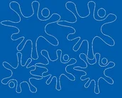 Pasmanteria - Kleksy naklejki maskujące, niebieskie połysk, 5 sztuk - miniaturka - grafika 1