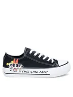 Buty dla dziewczynek - Sprandi Trampki SS24-154PPG Czarny - miniaturka - grafika 1