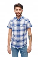 Koszule męskie - WRANGLER WESTERN SHIRT SURF BLUE W5J0ORX6U M - miniaturka - grafika 1