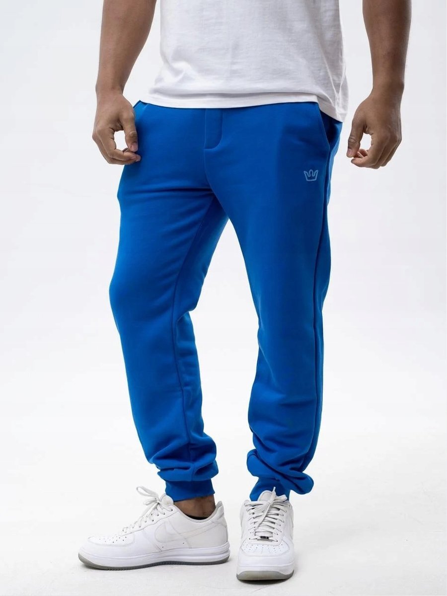 SPODNIE DRESOWE MĘSKIE BAWEŁNIANE Ciemne Niebieskie Jigga Wear KORONA M