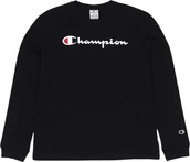 Koszulki męskie - Champion Koszulka męska Champion Crewneck Long Sleeve czarna 220257 KK001 XL - miniaturka - grafika 1