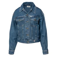 Kurtki damskie - Damska Kurtka jeansowa GUESS GJ OVERSIZE TRUCKER JACKET W4YN56D5CC3-M3DW – Granatowy - miniaturka - grafika 1