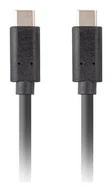 Kable USB - Lanberg kabel USB-C 3.1 gen 2 M/M 1m PD 100W czarny - miniaturka - grafika 1