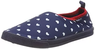 Buty dla dziewczynek - Playshoes Dziewczęce buty aqua Slipper w kształcie serca, niebieski - niebieski Marine 11-22/23 EU - grafika 1