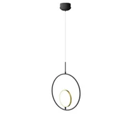 Lampy sufitowe - Aigostar - LED Żyrandol na lince LED/15W/230V 6500K czarny/złoty - miniaturka - grafika 1