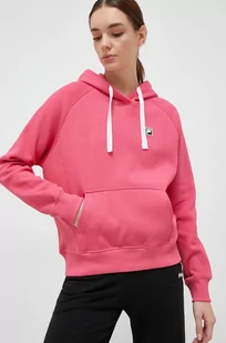 Fila bluza damska kolor różowy z kapturem gładka - Bluzy damskie - miniaturka - grafika 1