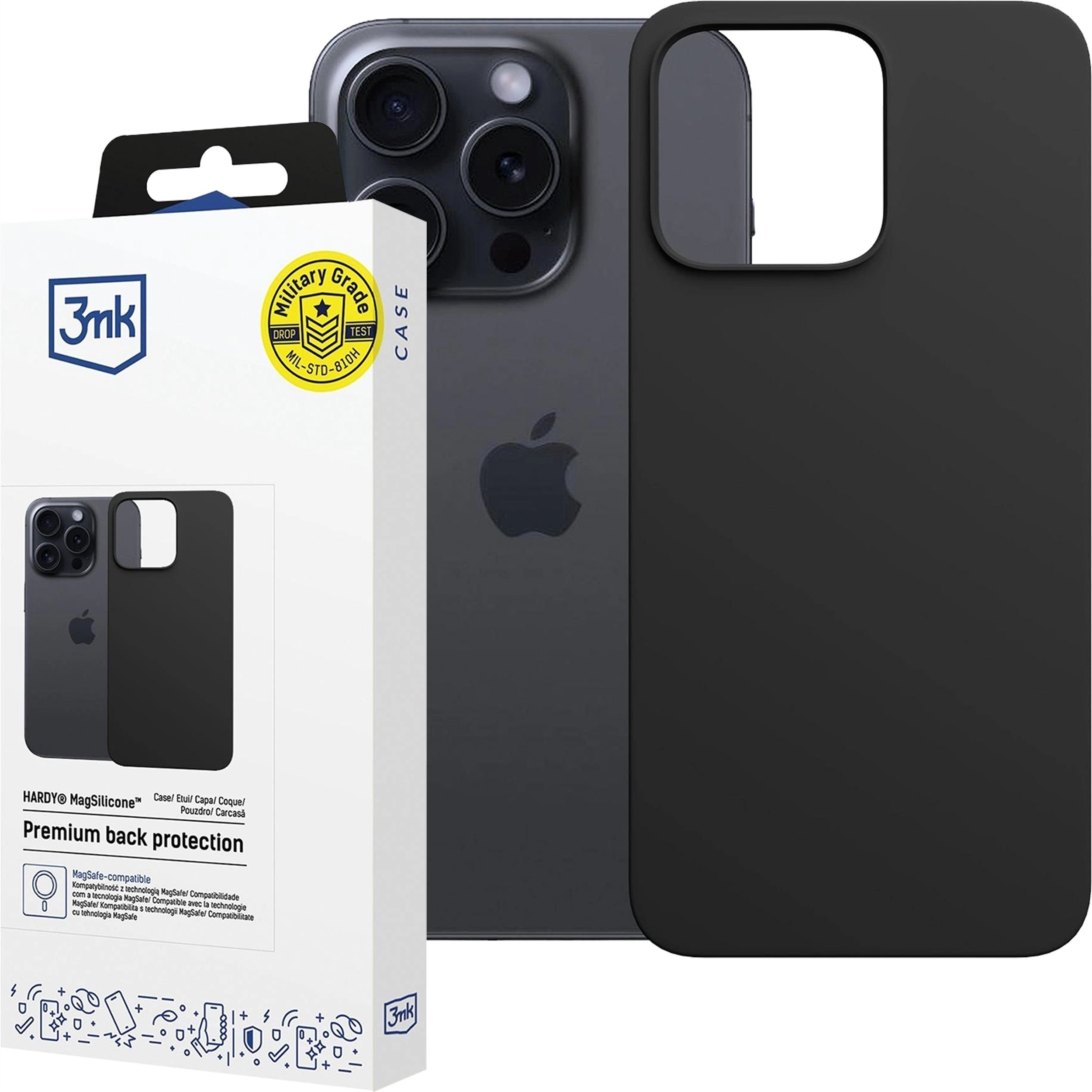 3MK Apple iPhone 15 Pro Max - 3mk Hardy MagSilicone Graphite
