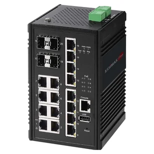 Edimax IGS-5416P łącza sieciowe Zarządzany Gigabit Ethernet (10/100/1000) Obsługa PoE Czarny IGS-5416P IGS-5416P - Pozostałe akcesoria sieciowe - miniaturka - grafika 1