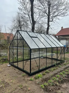 HALLS szklarnia ogrodowa Universal 128 czarna (9.9 m2; 2,57 x3,84 m), szkło hartowane + baza - Szklarnie ogrodowe HALLS szklarnia ogrodowa Universal 128 czarna (9.9 m2; 2,57 x3,84 m), szkło hartowane + baza - Szklarnie ogrodowe - miniaturka - grafika 7