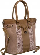 Torebki damskie - David Jones Torba damska ze skóry ekologicznej z motywem skóry węża - David Jones NoSize - miniaturka - grafika 1