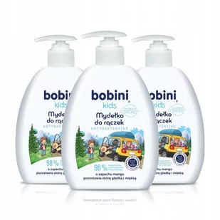 Bobini Mydło w Płynie z Pompką dla Dzieci 3x300ml - Kosmetyki kąpielowe dla dzieci - miniaturka - grafika 1