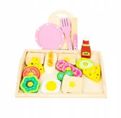 Łamigłówki - Drewniany Zestaw Śniadaniowy Dla Dzieci Taca - miniaturka - grafika 1