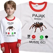 Piżamy dla dziewczynek - Piżama dziecięca Muszę Iść Pająk Dzwoni Tarantula Ptasznik Pająki 86/92 - VoloDonum - miniaturka - grafika 1
