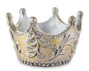 Donice - Art-Pol Osłonka ceramiczna srebrna korona H 12 cm 137374 - miniaturka - grafika 1