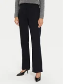 Spodnie damskie - Tommy Hilfiger Spodnie materiałowe Core WW0WW42953 Granatowy Flare Fit - miniaturka - grafika 1