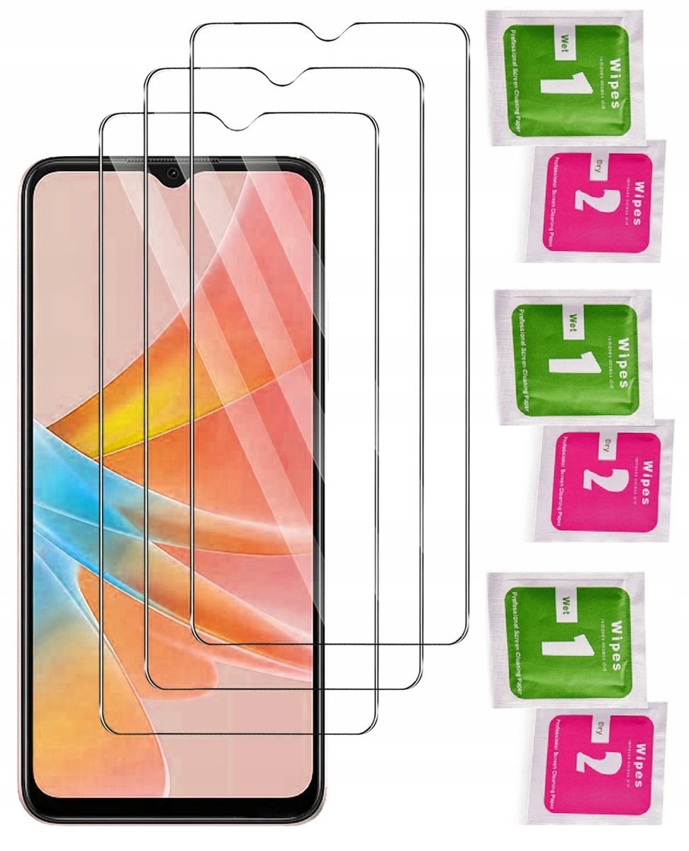 3 x Szkło Hartowane do OPPO A38 4G I OPPO A78 5G I OPPO A17