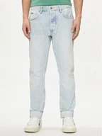 Spodnie męskie - Pepe Jeans Jeansy PM207392 Błękitny Tapered Fit - miniaturka - grafika 1