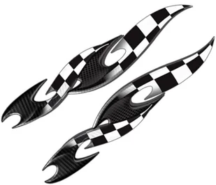5x NAKLEJKA WLEP ZNACZEK TATTOO NA AUTO FOLIA SAMOPRZYLEPNA CARBON TRIBAL SZACHOWNICA 30 x 12cm 1/06147 - Akcesoria motoryzacyjne - miniaturka - grafika 1