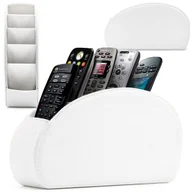 Etui i futerały do telefonów - Organizer Na Piloty Stojak Skórzany Etui Na Telefony Akcesoria Klucze Biały - miniaturka - grafika 1