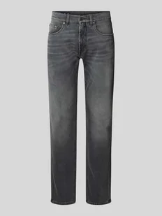 Jeansy o kroju tapered fit z efektem znoszenia model ‘Lyon’ - Spodnie męskie - miniaturka - grafika 1
