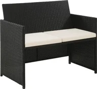 Ławki ogrodowe - Elior Ławka ogrodowa Lanter - czarna - miniaturka - grafika 1