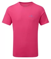 Koszulki sportowe męskie - RONHILL Koszulka biegowa męska CORE S/S TEE fluo różowa - miniaturka - grafika 1
