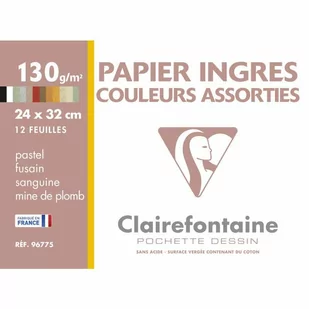 Clairefontaine 96775 °C futerał na wzór 12 arkuszy, różne kolory 96775C - Pozostałe akcesoria dla plastyków - miniaturka - grafika 1