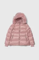 Kurtki i płaszcze dla dziewczynek - Guess kurtka puchowa dziecięca kolor różowy - miniaturka - grafika 1