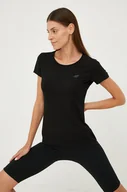 Koszulki sportowe damskie - 4F t-shirt damski kolor czarny - miniaturka - grafika 1