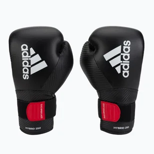 adidas Rękawice bokserskie adidas Hybrid 250 Duo Lace czarne ADIH250TG - Rękawice bokserskie - miniaturka - grafika 1