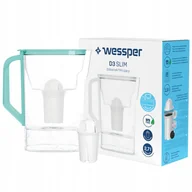 Dzbanki filtrujące - Dzbanek filtrujący do lodówki D3 Slim Aquaclassic 2,7L Wessper miętowy - miniaturka - grafika 1