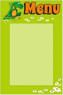 Tablice i flipcharty - Tabliczka Menu Przedszkola ze Smokiem PCV 45x30cm - miniaturka - grafika 1