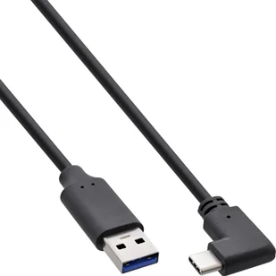 Kabel USB InLine USB-A - USB-C 0.3 m Czarny (35717W) - Kable USB - miniaturka - grafika 1