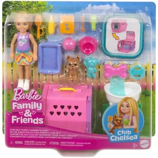 Lalka Barbie Chelsea Transporter dla pieska JDF89 - Lalki dla dziewczynek - miniaturka - grafika 1