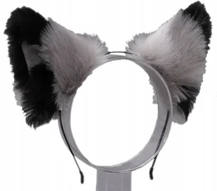 Kocie uszy futrzane opaska na głowę cosplay anime - Dodatki do strojów karnawałowych - miniaturka - grafika 1