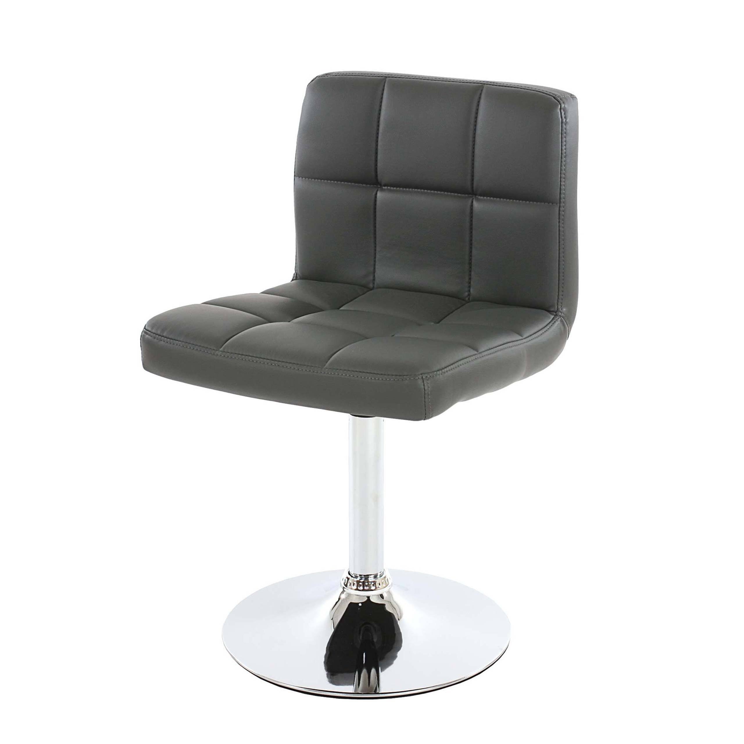 Krzesło do jadalni Kavala, krzesło kuchenne Krzesło obrotowe z certyfikatem MVG ~ Sztuczna skóra, kolor szary, podstawa chromowana