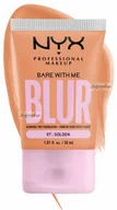 Podkłady do twarzy - NYX Professional Makeup - BARE WITH ME - BLUR - Blurring Tint Foundation - Wygładzający podkład do twarzy - 30ml - 07 GOLDEN - miniaturka - grafika 1