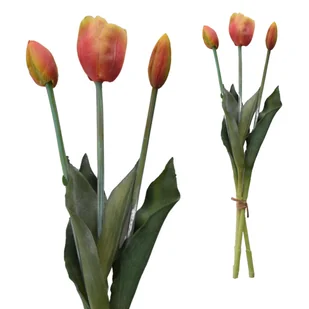 Tulipany Bukiet Tulipanów Tulipan Wiosenny Bukiecik Jak Żywe Dekoracja - Sztuczne kwiaty - miniaturka - grafika 1
