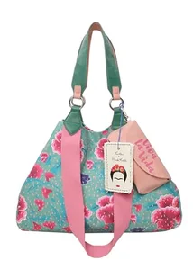 Fritzi aus Preussen Fritzi x Frida Kahlo Izzy Medium Canvas Flower Green Shopper, Flower Green - Torebki damskie - miniaturka - grafika 1