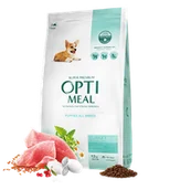 Sucha karma dla kotów - OPTIMEAL dla SZCZENIĄT z Indykiem 12kg - miniaturka - grafika 1