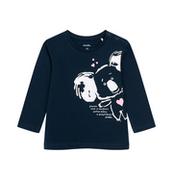 Bluzki dla niemowląt - Bluzka z długim rękawem dla dziecka do 2 lat, z misiem koala, granatowa - miniaturka - grafika 1