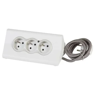 Legrand Przedłużacz biurkowy 16A 230V + 2 x USB 2.4 A Z UCHWYTEM NA TABLET BIAŁO-SZARY - Przedłużacze i rozgałęźniki - miniaturka - grafika 1