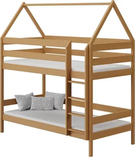 Elior Piętrowe łóżko dziecięce plus materace, olcha - Zuzu 3X 200x90 cm - Łóżka dla dzieci i młodzieży - miniaturka - grafika 1