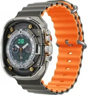 Akcesoria do smartwatchy - Devia Pasek Deluxe Sport6 dla Apple Watch 38mm/ 40mm/ 41mm Szary+Pomarańczowy - miniaturka - grafika 1