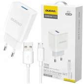 Ładowarki do telefonów - Ładowarka sieciowa Dudao A20EU USB-A 18W - biaa + kabel USB-A - micro USB - miniaturka - grafika 1