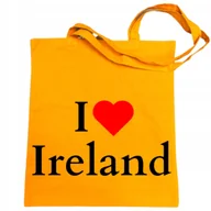 Torby i wózki na zakupy - Torba na zakupy nadruk I Love Ireland Kocham Irlandie Prezent - miniaturka - grafika 1