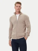 Swetry męskie - Gant Kardigan 8030164 Beżowy Regular Fit - miniaturka - grafika 1